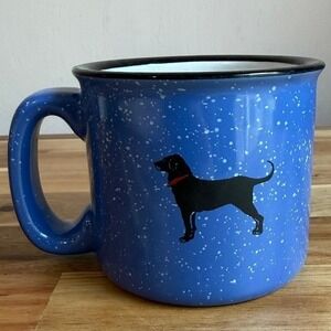 The Black Dog Tavern Martha's Vineyard Blue Speckled Ceramic Campfire Mug